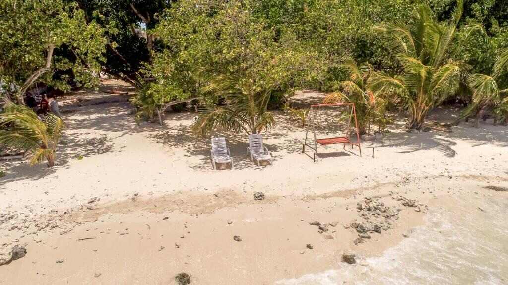 Private beachfront of Coral Beach Maldives in Hangnaameedhoo